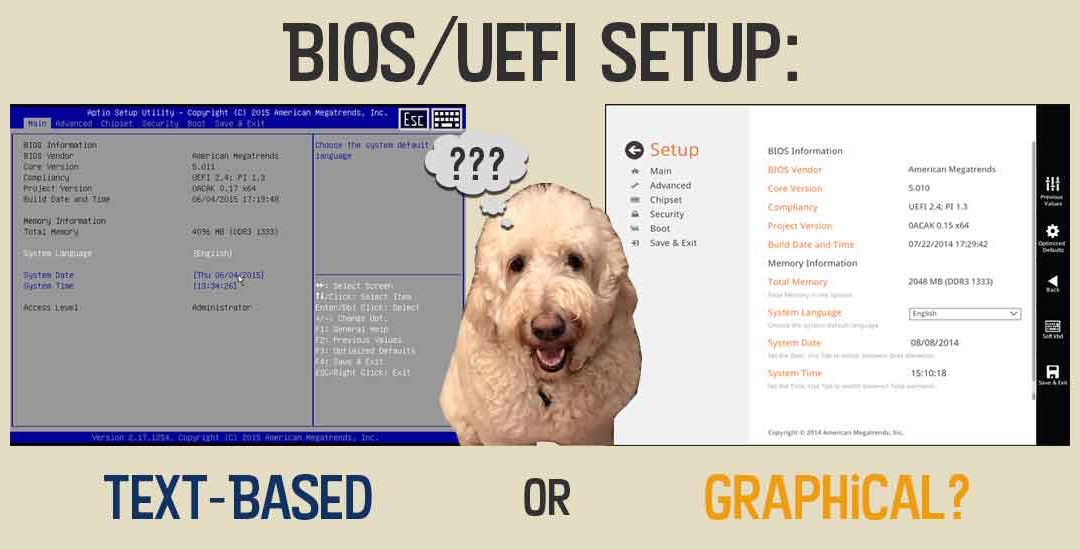 BIOS/UEFI Setup: Text-based or Graphical?
