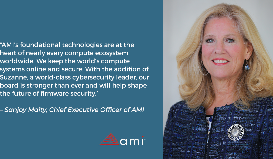 Cybersecurity Leader Suzanne Spaulding Joins AMI Board of Directors
