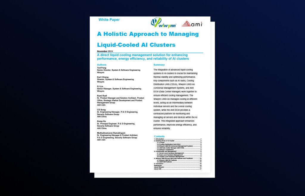 Holistic Approach to Managing Liquid-Cooled AI Clusters whitepaper