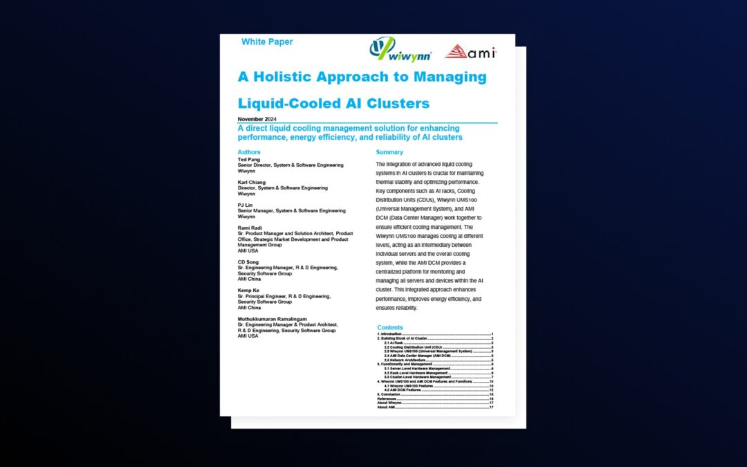 A Holistic Approach to Managing Liquid Cooled AI Clusters