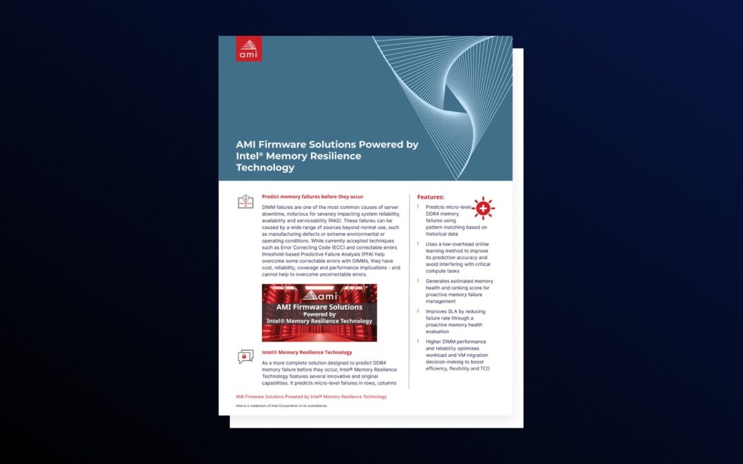 AMI Firmware Solutions for Intel Memory Resilience Technology