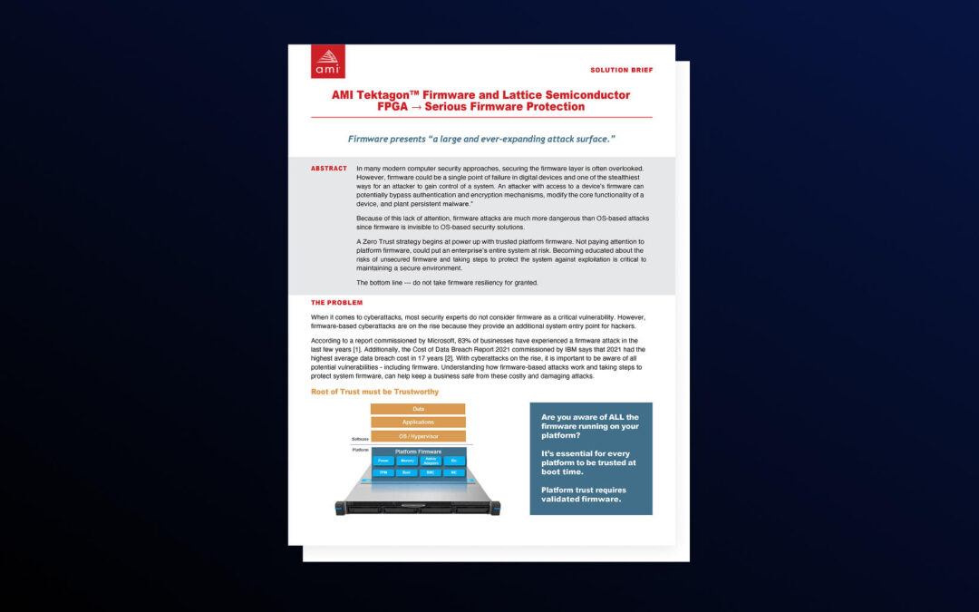 Zero Trust Platform Firmware Resiliency