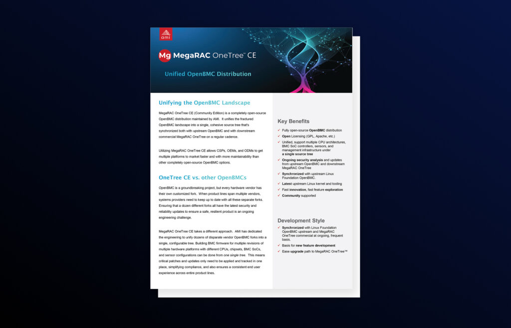 MegaRAC OneTree Community Edition Data Sheet preview