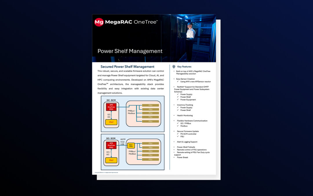 MegaRAC OneTree Power Shelf SCM Firmware Data Sheet