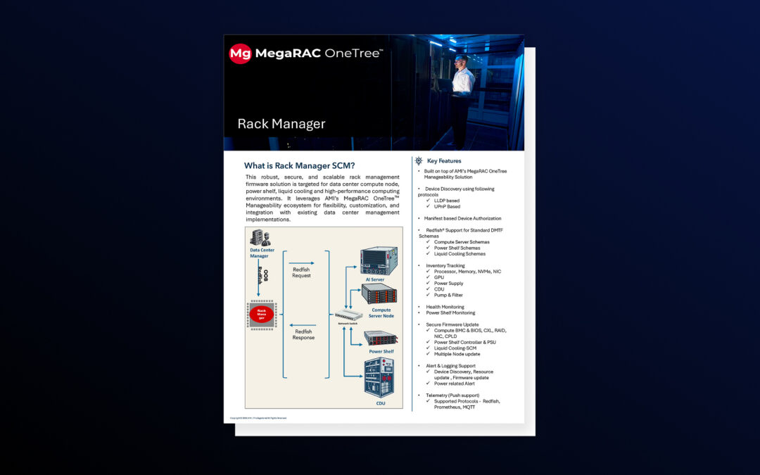 MegaRAC OneTree Rack Manager SCM Firmware Data Sheet