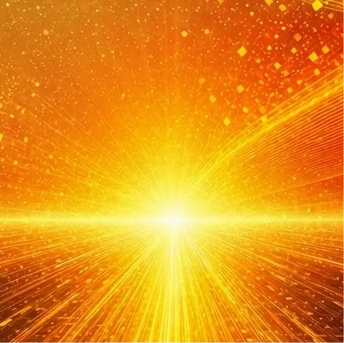 bright yellow light in the horizon