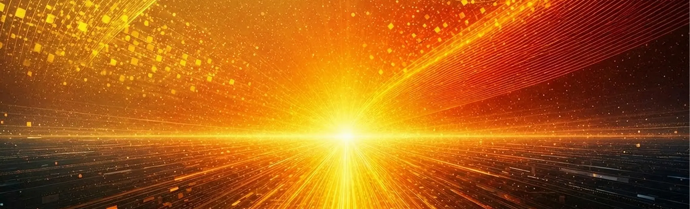 bright yellow light in the horizon